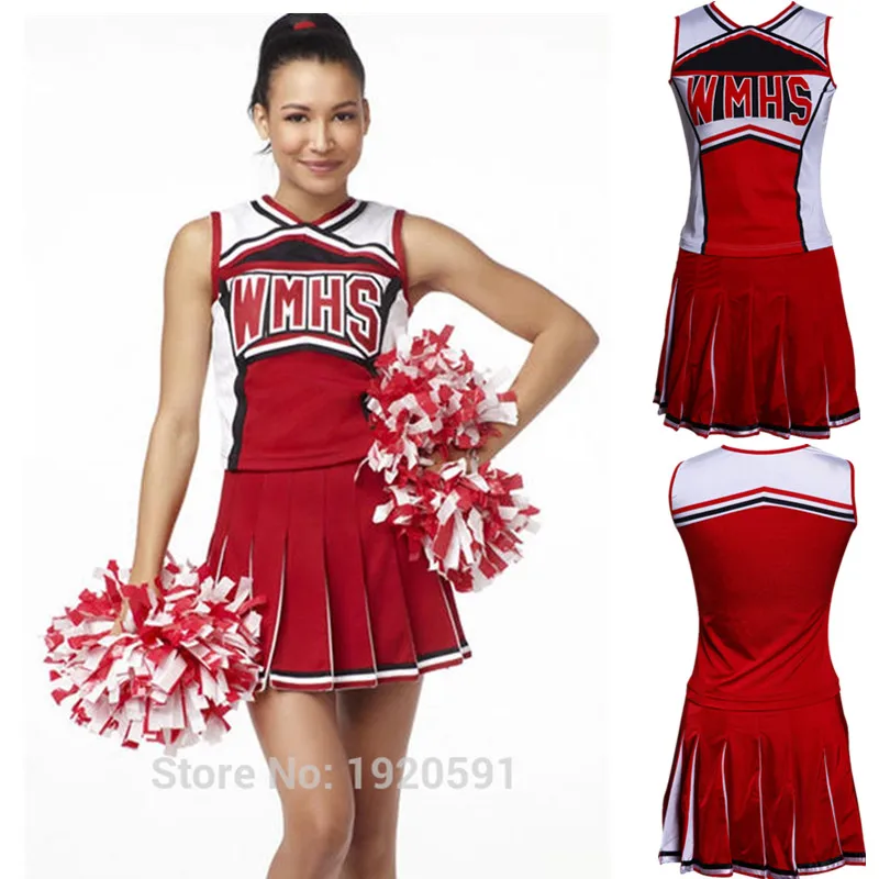 

New Adult Kids Schoolgirl Cheer Musical Glee Cheerleader Costumes Stage Performance Clothing Outfit Fancy Dress Women Girl XS-XL