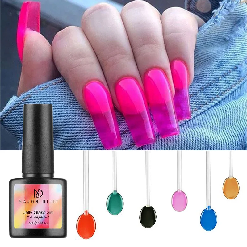 1bottle 8ml Translucent Acrylic Jelly Glass Candy Gel 6colors Summer Attribute Lively color UV Nail Gel Polish
1bottle 8ml Translucent Acrylic Jelly Glass Candy Gel 6colors Summer Attribute Lively color UV Nail Gel Polish