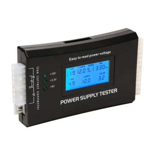 Цифровой тестер электропитания для ПК компьютера ЖК дисплей 20/24 Pin 4PSU ATX BTX ITX SATA