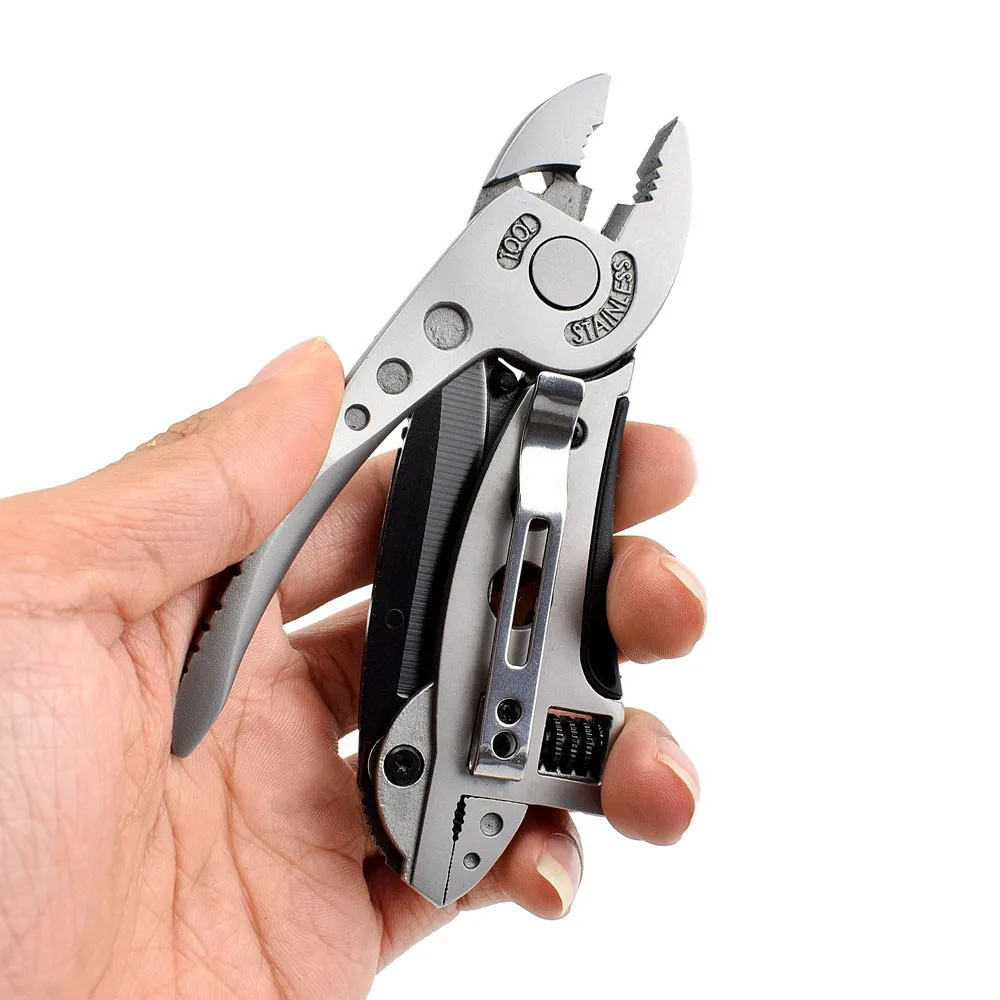 Outdoor Fold Multi Tool Plier Knife Repair Adjust Screwdriver Wrench Jaw Multipurpose Multifunction Spanner Gear Survive Camp
Outdoor Fold Multi Tool Plier Knife Repair Adjust Screwdriver Wrench Jaw Multipurpose Multifunction Spanner Gear Survive Camp