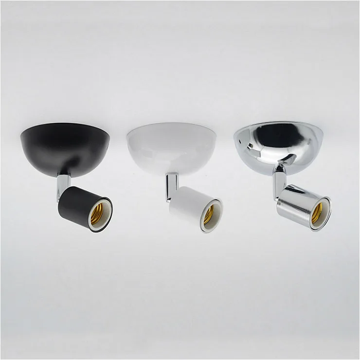 Rotatable E27 Wall Socket Ceiling Wall Mounted Lamp Socket Round White Black Flame Spot Lamp Holder Edison Wall Sconce Lamp
Rotatable E27 Wall Socket Ceiling Wall Mounted Lamp Socket Round White Black Flame Spot Lamp Holder Edison Wall Sconce Lamp