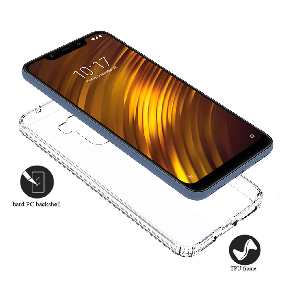 for Xiaomi Pocophone F1 Case Shock-resistant Crystal Transparent Hard Back Slim Phone Cover for Poco F1 Clear Protective Coque
for Xiaomi Pocophone F1 Case Shock-resistant Crystal Transparent Hard Back Slim Phone Cover for Poco F1 Clear Protective Coque