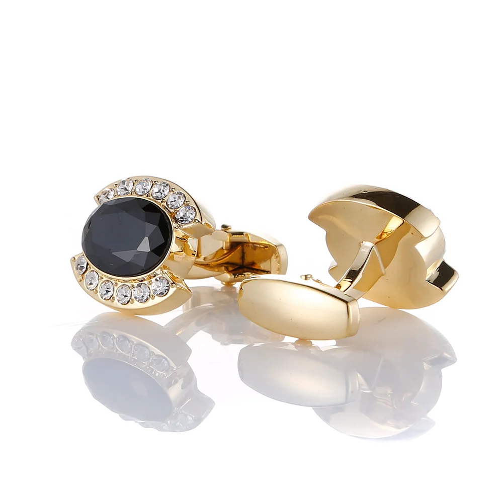 New Mens Gold Cufflinks Luxury Black Crystal Cuff links Buttons Wedding Men French Lawyer Copper Cufflink Shirt Cuffs Jewelry
New Mens Gold Cufflinks Luxury Black Crystal Cuff links Buttons Wedding Men French Lawyer Copper Cufflink Shirt Cuffs Jewelry