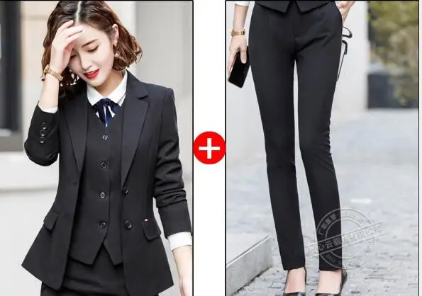 2019 autumn Stripted Fashion women formal pants suits OL slim long-sleeve blazer with Trousers office ladies plus size work wear
2019 autumn Stripted Fashion women formal pants suits OL slim long-sleeve blazer with Trousers office ladies plus size work wear