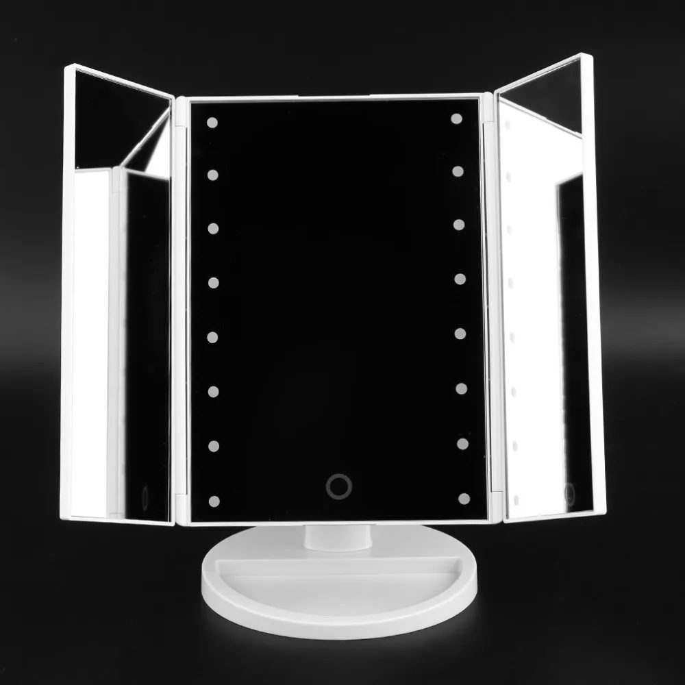 Portable Three Folding Table LED Lamp Luminous Makeup Mirror Cosmetic Mirror Adjustable Tabletop Countertop Light Mirror
Portable Three Folding Table LED Lamp Luminous Makeup Mirror Cosmetic Mirror Adjustable Tabletop Countertop Light Mirror