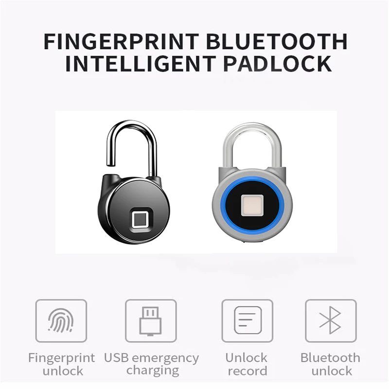 Anti Theft Waterproof Keyless Smart Bluetooth Lock Biometric Fingerprint Padlock Door Lock For Home Gym Office Backpack
Anti Theft Waterproof Keyless Smart Bluetooth Lock Biometric Fingerprint Padlock Door Lock For Home Gym Office Backpack
