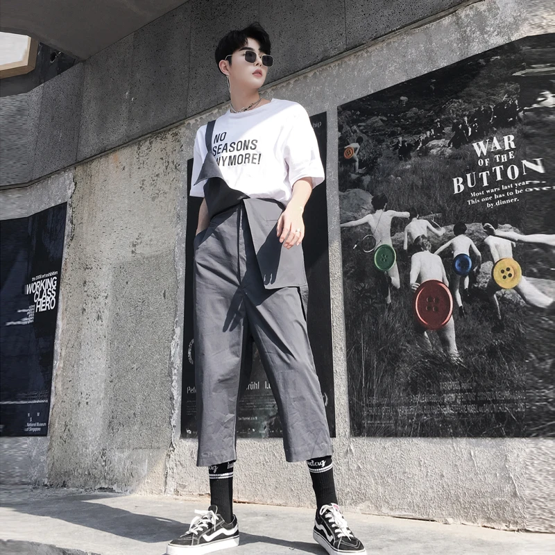 2018 Summer new low - grade harlan suspenders for students leisure gray straight eighth trousers M-XL! Loose men's trousers
2018 Summer new low - grade harlan suspenders for students leisure gray straight eighth trousers M-XL! Loose men's trousers