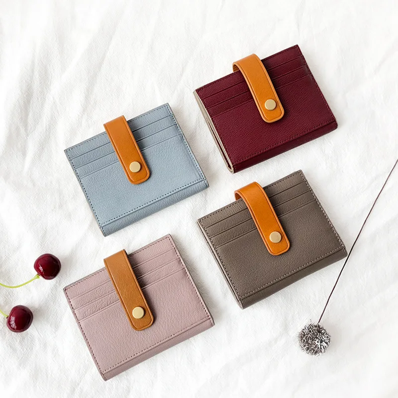 Genuine Leather women Fashion designer wallet Hasp Button Unisex money bag Short purse Sheepskin luxury brand cute Card Holder
Genuine Leather women Fashion designer wallet Hasp Button Unisex money bag Short purse Sheepskin luxury brand cute Card Holder