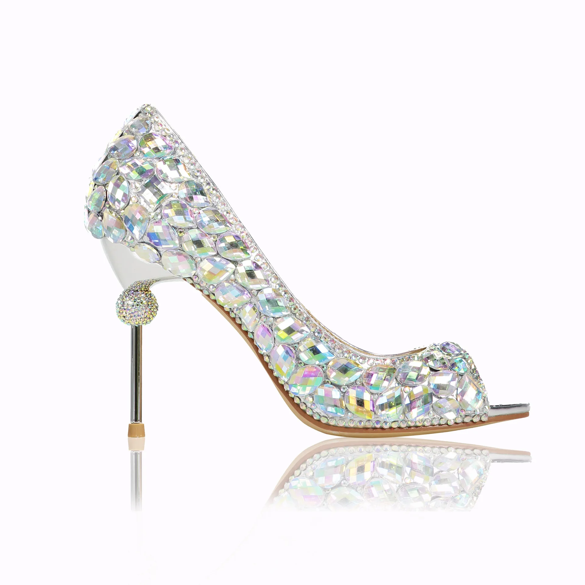 ACILICI0406 Temperament Luxury Glass Water Drill Color Diamond Fish Mouth Fine-heeled Fine Wedding Shoes Women Sandals
ACILICI0406 Temperament Luxury Glass Water Drill Color Diamond Fish Mouth Fine-heeled Fine Wedding Shoes Women Sandals