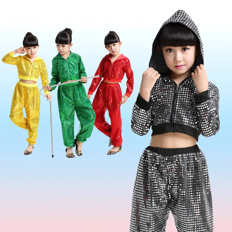 Children's clothes girls sequined hooded hip-hop collapse pants suit modern dance costumes jazz dance costume
Children's clothes girls sequined hooded hip-hop collapse pants suit modern dance costumes jazz dance costume