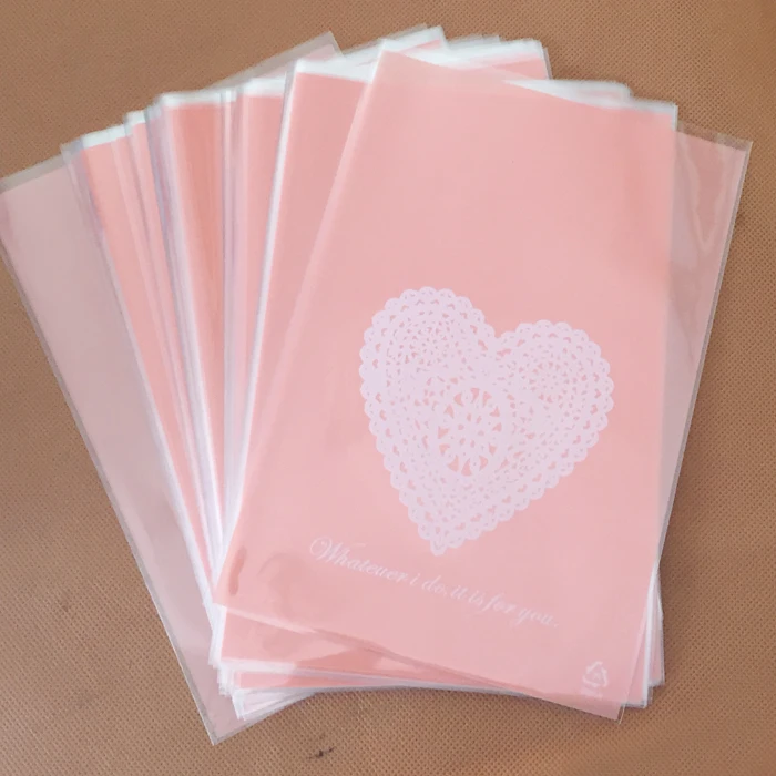 100pcs 13x19cm Pink Heart Lace Bakery Cookie Candy Sweet Biscuit Gift Soap OPP Plastic Bag kids Birthday Wedding Decorations 
100pcs 13x19cm Pink Heart Lace Bakery Cookie Candy Sweet Biscuit Gift Soap OPP Plastic Bag kids Birthday Wedding Decorations