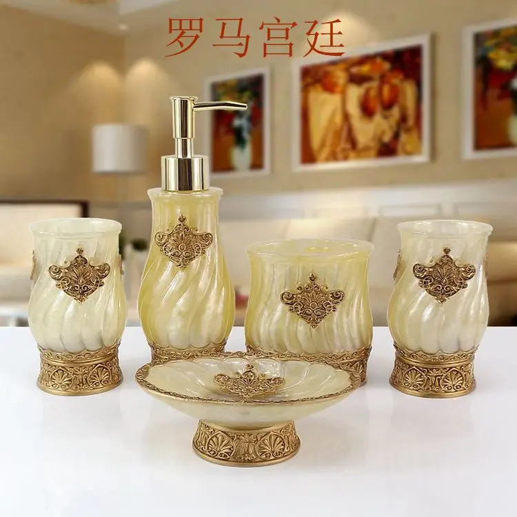 Fashion resin bathroom set of five pieces bathroom toiletries set cup brush toothbrush holder birthday wedding gift
Fashion resin bathroom set of five pieces bathroom toiletries set cup brush toothbrush holder birthday wedding gift