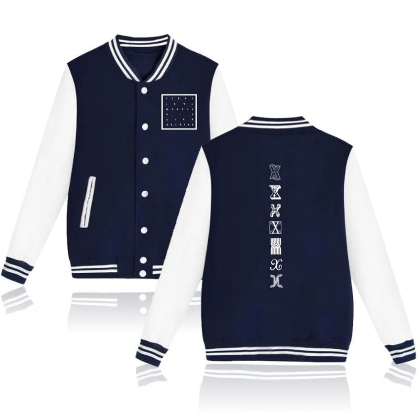 Monsta X Hoodies Women Men Harajuku Sweatshirt Kpop Hoody Zip-Up Baseball Uniform Jacket Fall Winter Tracksuit Moletom Feminino
Monsta X Hoodies Women Men Harajuku Sweatshirt Kpop Hoody Zip-Up Baseball Uniform Jacket Fall Winter Tracksuit Moletom Feminino
