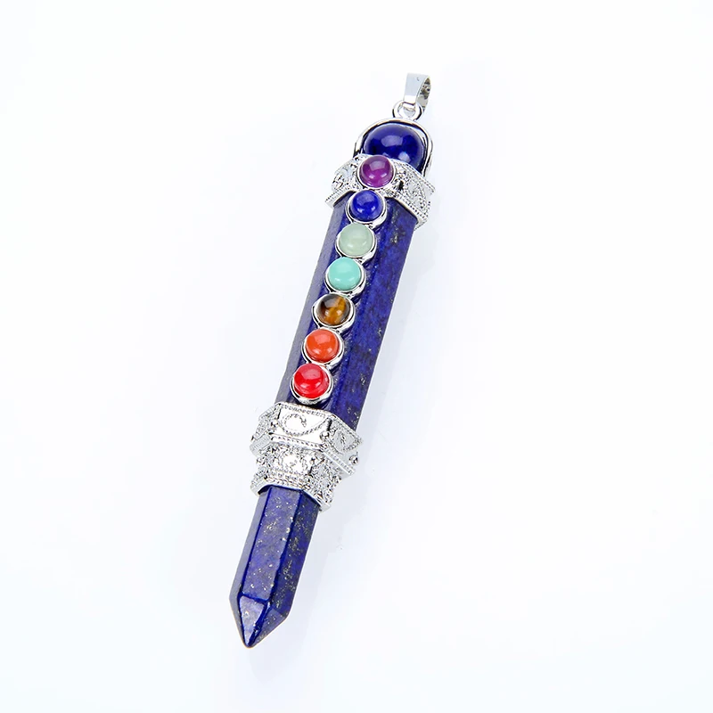 Silver Plated Natural Stone Amethysts Pink Crystal Pendulum Charms Necklaces Reiki Healing 7 Chakra Beads Pencil Point Pendants
Silver Plated Natural Stone Amethysts Pink Crystal Pendulum Charms Necklaces Reiki Healing 7 Chakra Beads Pencil Point Pendants
