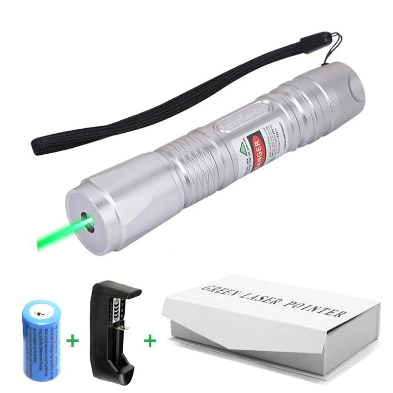 Powerful Green Laser Pointer 619 High Power Burning Lazer for Point Star Guide and Teaching + 16340 Battery + Charger + Box
Powerful Green Laser Pointer 619 High Power Burning Lazer for Point Star Guide and Teaching + 16340 Battery + Charger + Box