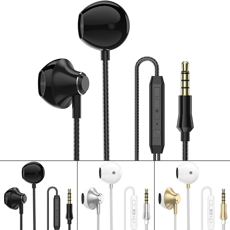 PTM D31 Stereo Wired With Metallic Earphones Universal Metal Control Portable Durable Music Micorphone Earpho | Электроника
