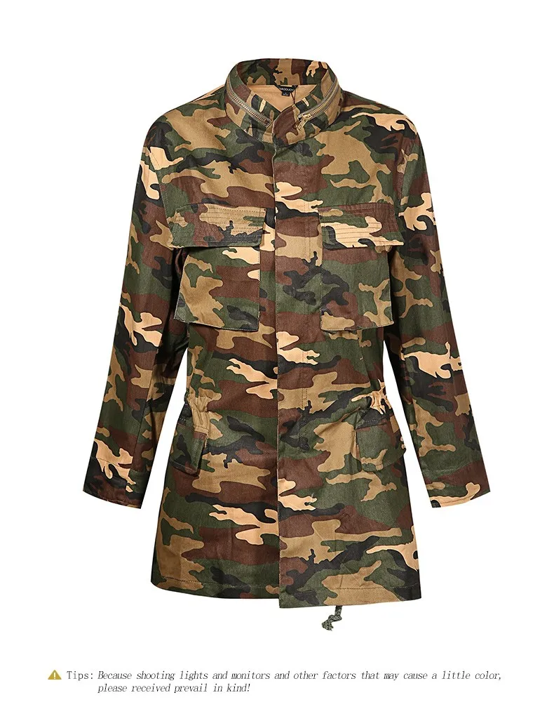 Spring Autumn Women Outdoor Sports Hiking Climbing Camouflage Lapel Long Sleeve Pockets Cardigan Long Jacket Coat Windbreakers
Spring Autumn Women Outdoor Sports Hiking Climbing Camouflage Lapel Long Sleeve Pockets Cardigan Long Jacket Coat Windbreakers