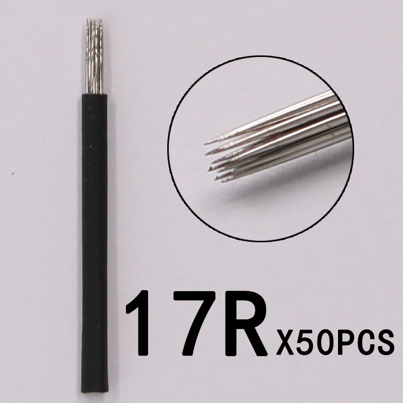 50 pcs 17R needles black for manual pen Semi permanent makeup manual fog pen needle microblading eyebrow pen needles
50 pcs 17R needles black for manual pen Semi permanent makeup manual fog pen needle microblading eyebrow pen needles