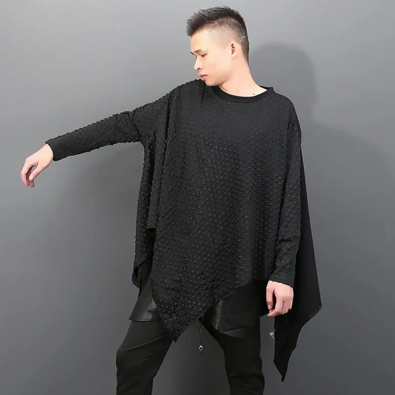 Spring And Autumn Europe And The United States Large Size Irregular Hem Round Neck Long Sleeve Loose Casual Black Men's Clothing
Spring And Autumn Europe And The United States Large Size Irregular Hem Round Neck Long Sleeve Loose Casual Black Men's Clothing