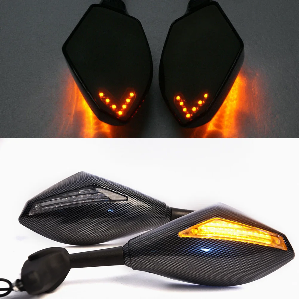 Carbon Motorcycle Accessories Motorbike LED Turn Signal Rearview Mirrors Retroviseur Moto Mirror For Cafe Racer Hayabusa
Carbon Motorcycle Accessories Motorbike LED Turn Signal Rearview Mirrors Retroviseur Moto Mirror For Cafe Racer Hayabusa