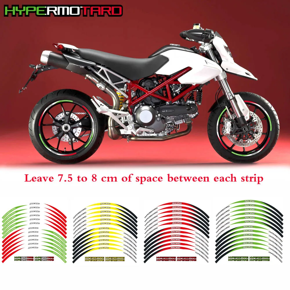 Motorcycle front&Rear Edge Outer Rim Sticker Wheel Decals Reflective waterproof 17inch stickers For DUCATI HYPERMOTARD
Motorcycle front&Rear Edge Outer Rim Sticker Wheel Decals Reflective waterproof 17inch stickers For DUCATI HYPERMOTARD
