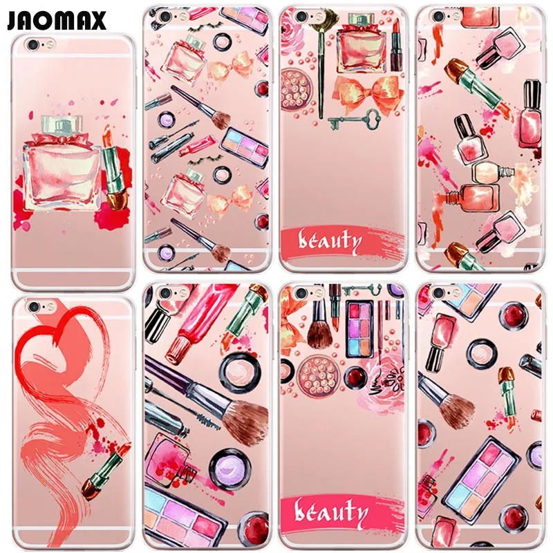 Jaomax модный косметический чехол для iPhone Xs Max Xr X 8 6 Plus 5 5S 7 прозрачный мягкий