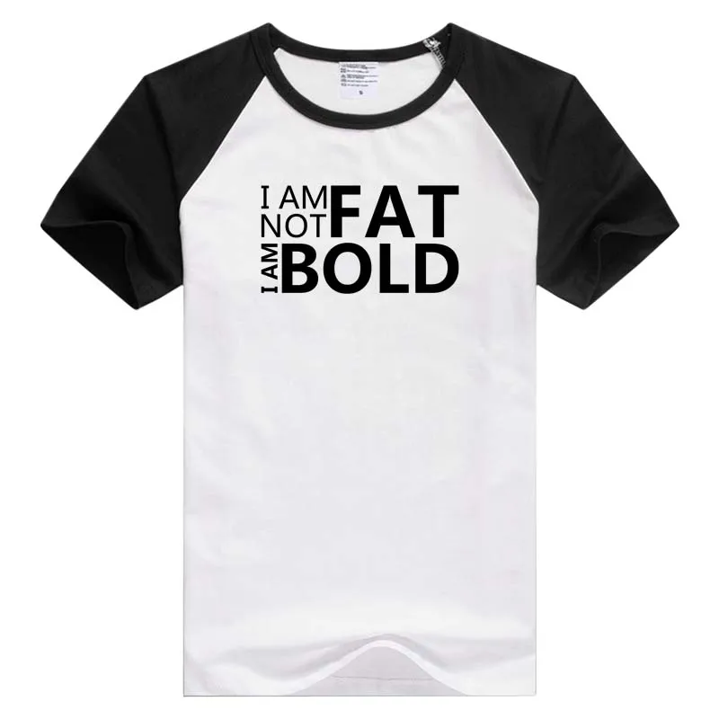 Я не толстый. Повседневная мужская и женская футболка I am BOLD с коротким рукавом