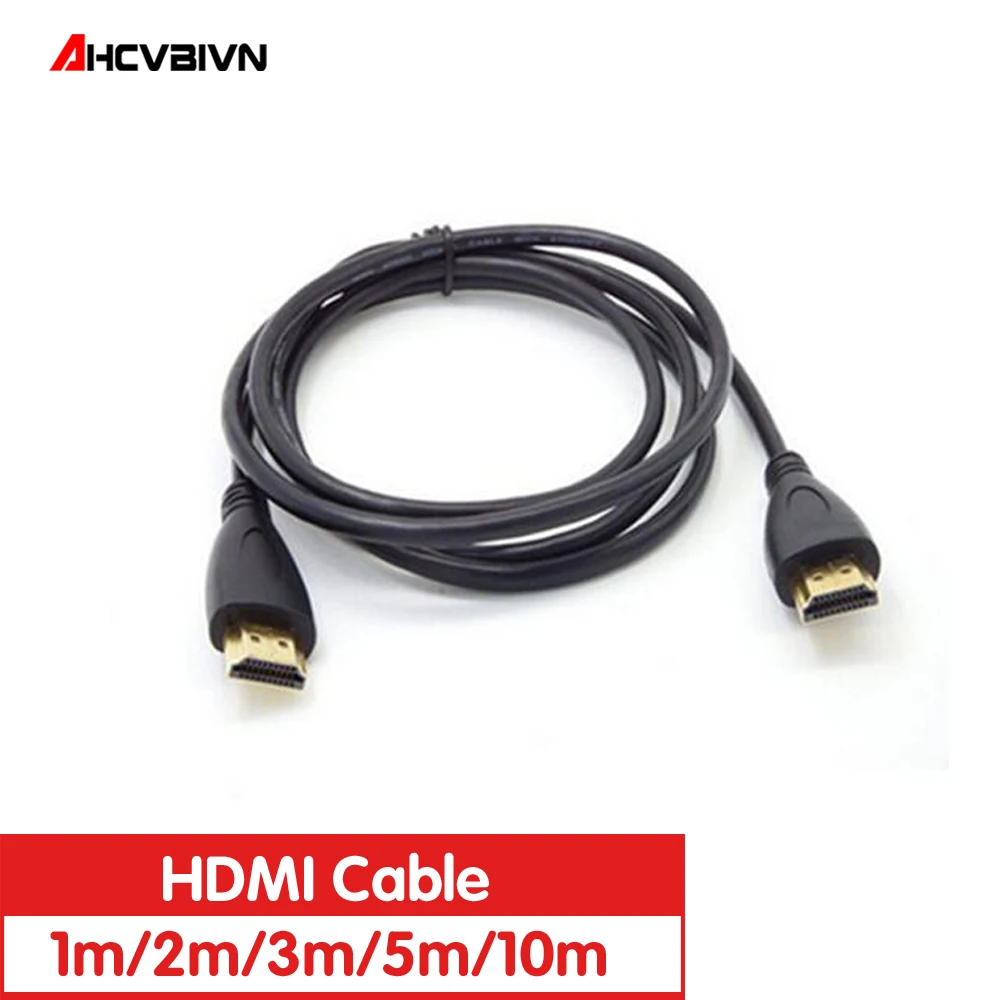 Высокоскоростной позолоченный штекер мужской видео HDMI кабель нейлоновая сетка 1