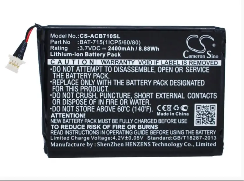 Аккумулятор Cameron Sino для ACER Icona, аккумулятор 2400 мА/ч для ACER Iconia, Icona, B1, B1, B1, BAT-715(1ICP5/60/80), Iconia,
Аккумулятор Cameron Sino для ACER Icona, аккумулятор 2400 мА/ч для ACER Iconia, Icona, B1, B1, B1, BAT-715(1ICP5/60/80), Iconia,