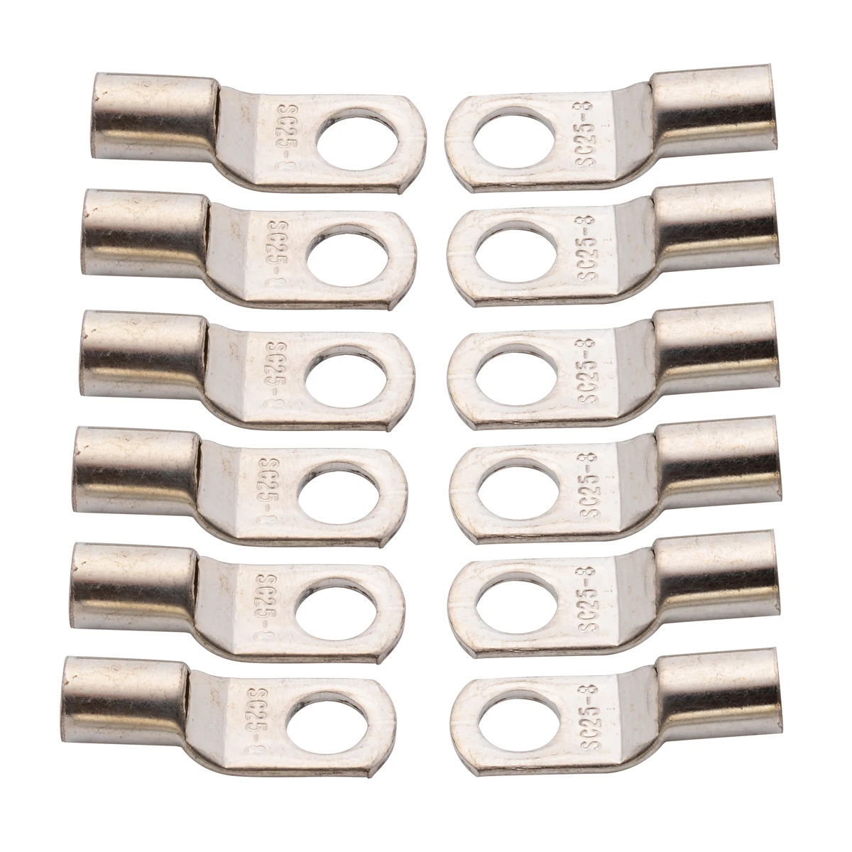 12PCS 25mm2 - 8mm Copper Ring Terminals 3AWG 5/16 inch Hole Wire Battery Terminals Connector Electrical Cable Lugs Eyelet
12PCS 25mm2 - 8mm Copper Ring Terminals 3AWG 5/16 inch Hole Wire Battery Terminals Connector Electrical Cable Lugs Eyelet