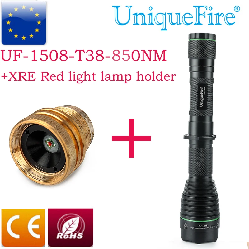 Uniquefire 1508 IR850nm T38 идеальный охотничий фонарик 3 режима масштабируемый фонарик + XRE красный свет держатель лампы полезен для ночи
Uniquefire 1508 IR850nm T38 идеальный охотничий фонарик 3 режима масштабируемый фонарик + XRE красный свет держатель лампы полезен для ночи