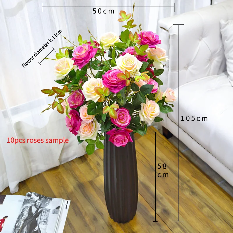 vase flowers artificial flowers long stem flowers Rose plastic Fake flores silk Flower Home wedding Decoration Valentine's gift
vase flowers artificial flowers long stem flowers Rose plastic Fake flores silk Flower Home wedding Decoration Valentine's gift