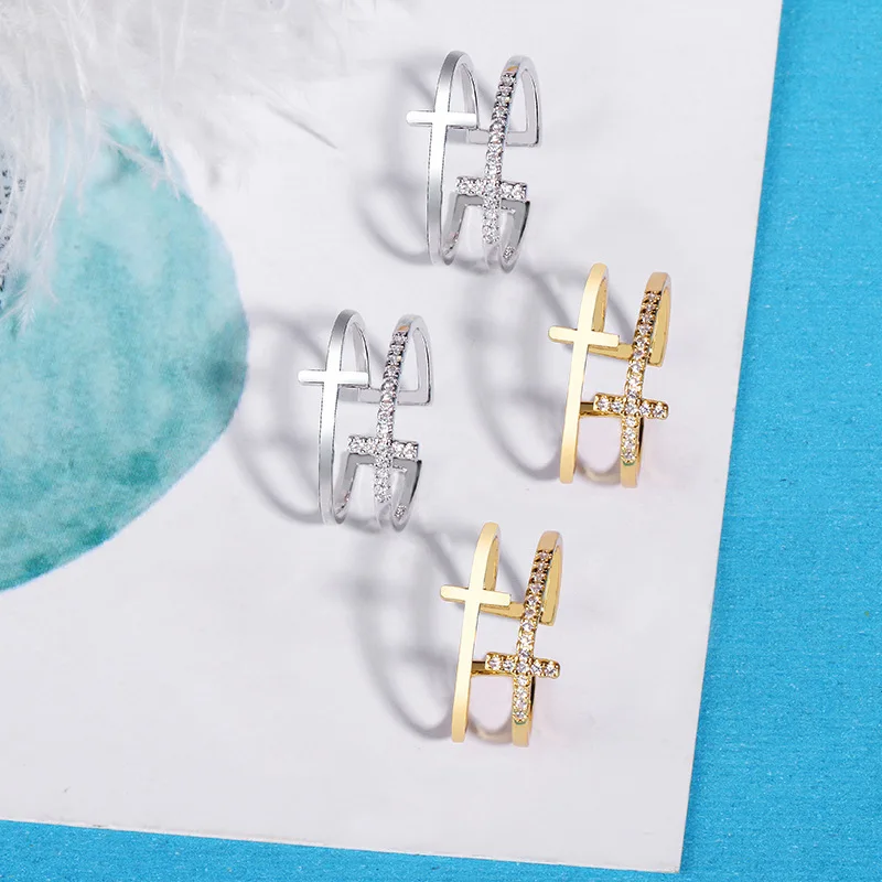 2019 korean style Tibetan sliver double cross finger rings gold wide big jesus christianity zircon custom engagement rings
2019 korean style Tibetan sliver double cross finger rings gold wide big jesus christianity zircon custom engagement rings