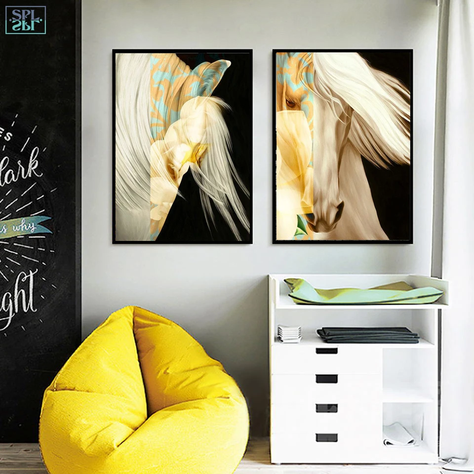 SPLSPL Vintage A4 Wall Art Pictures Gold Horse Animal Abstract Canvas Print Poster Painting Room Decor For Children No Frame
SPLSPL Vintage A4 Wall Art Pictures Gold Horse Animal Abstract Canvas Print Poster Painting Room Decor For Children No Frame