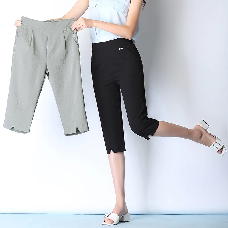 pantalones mujer cintura alta Calf-Length Pants Solid Ice silk cotton pants women pants plus size high waist pants 3649 50
pantalones mujer cintura alta Calf-Length Pants Solid Ice silk cotton pants women pants plus size high waist pants 3649 50