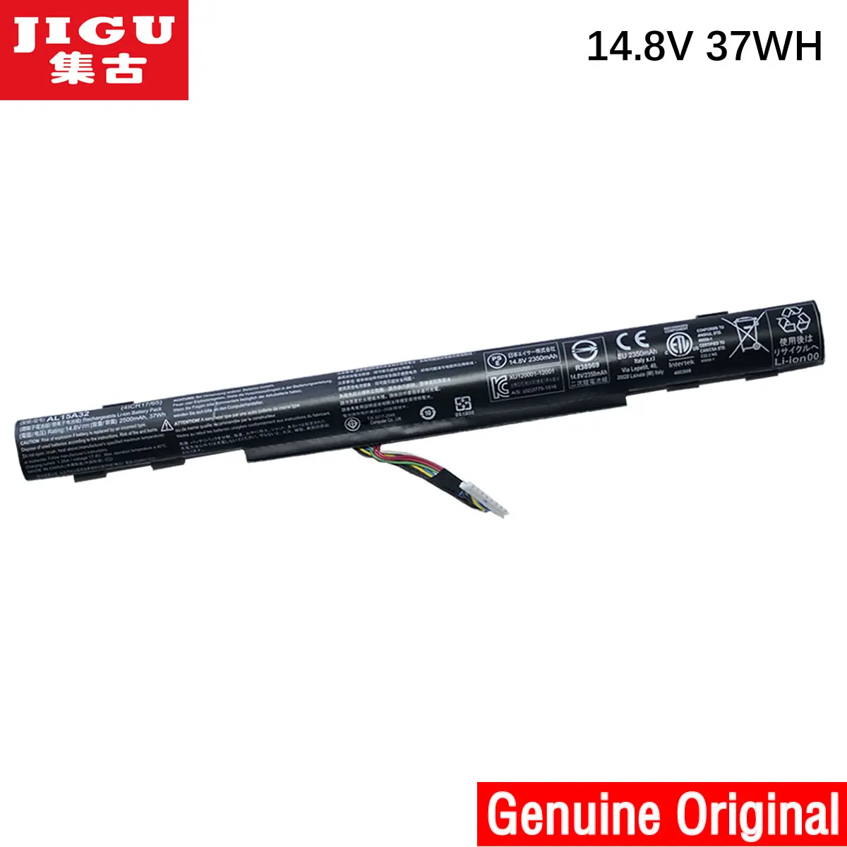 JIGU AL15A32 Original Laptop Battery For ACER Aspire V3-574G E5-473G E5-573G F5-572G 14.8V 37WH
JIGU AL15A32 Original Laptop Battery For ACER Aspire V3-574G E5-473G E5-573G F5-572G 14.8V 37WH