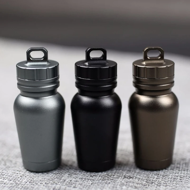 H1046 Outdoor waterproof warehouse Aluminum alloy survival pills Full waterproof jars Sealed capsule bottle EDC
H1046 Outdoor waterproof warehouse Aluminum alloy survival pills Full waterproof jars Sealed capsule bottle EDC