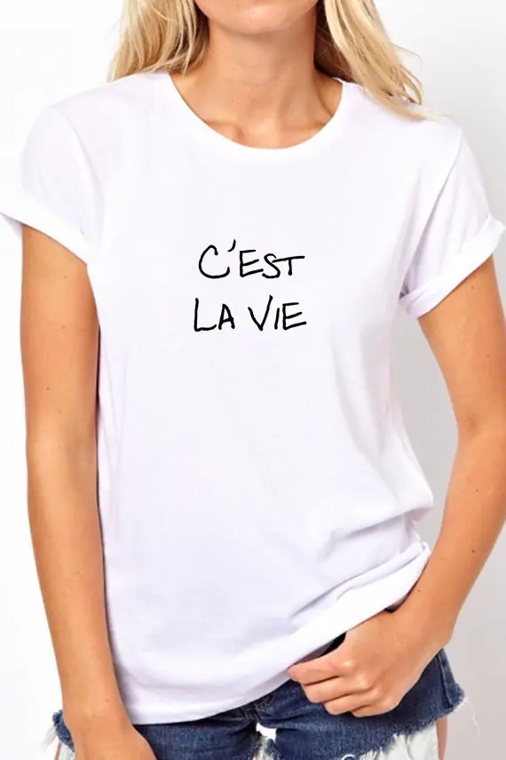 C'est La Vie T shirt Boho Tshirt Vintage T shirt Graphic Tee T shirt moletom do tumblr casual tops tee fashion french top
C'est La Vie T shirt Boho Tshirt Vintage T shirt Graphic Tee T shirt moletom do tumblr casual tops tee fashion french top