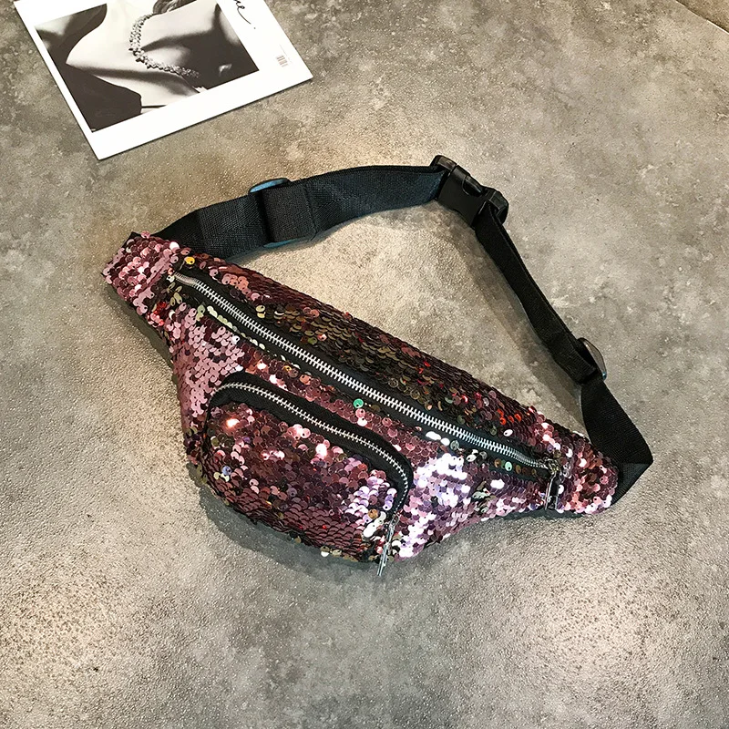 Glitter Bum Bag Travel Waist Fanny Pack Festival Money Belt Wallet Pouch Bags