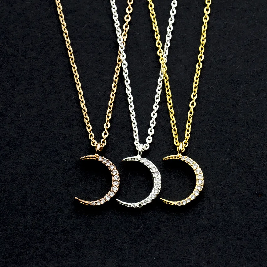 2019 Individual Islamic Moon Pendant Stainless Steel Woman Jewelry Gold Inlay Zircon Necklace Romantic Valentine's Day Gift Jewe
2019 Individual Islamic Moon Pendant Stainless Steel Woman Jewelry Gold Inlay Zircon Necklace Romantic Valentine's Day Gift Jewe
