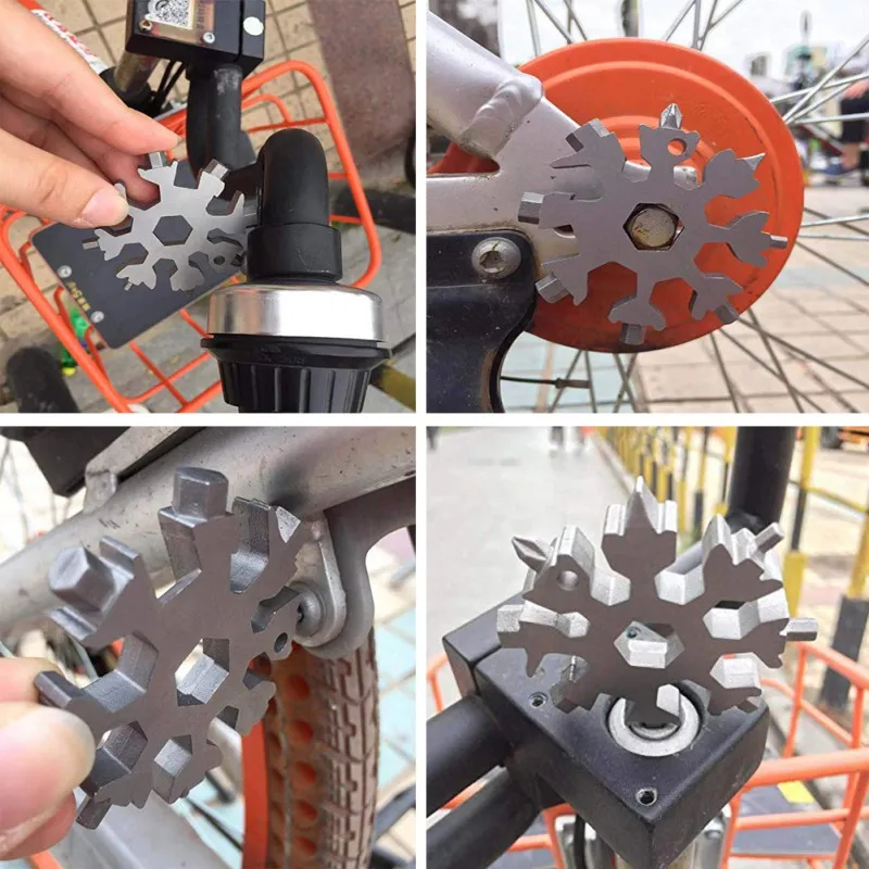 18 In 1 Multi-Tool Stainless Steel Snow Shape Flat Cross Head Screwdriver Allen Key Spanner Key Chain Tool 3 Color
18 In 1 Multi-Tool Stainless Steel Snow Shape Flat Cross Head Screwdriver Allen Key Spanner Key Chain Tool 3 Color