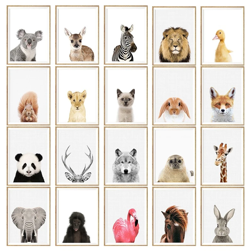 NUOMEGE Baby Animal Poster Panda Giraffe Elephant Canvas Painting Nursery Wall Art Nordic Picture Kid's Bedroom Decoration
NUOMEGE Baby Animal Poster Panda Giraffe Elephant Canvas Painting Nursery Wall Art Nordic Picture Kid's Bedroom Decoration
