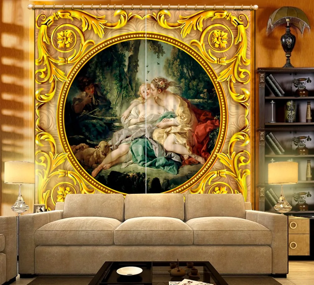 Custom 3D Blackout Curtains For Window Curtains stereoscopic Curtain For The Living room European style Curtains
Custom 3D Blackout Curtains For Window Curtains stereoscopic Curtain For The Living room European style Curtains