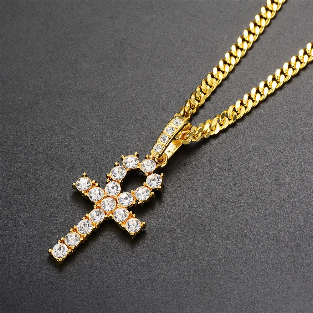Ankh Cross Micro Pave Rhinestone Iced Out Necklace & Pendants Egyptian Key of Life for Men HIP Hop Jewelry Dropshipping
Ankh Cross Micro Pave Rhinestone Iced Out Necklace & Pendants Egyptian Key of Life for Men HIP Hop Jewelry Dropshipping
