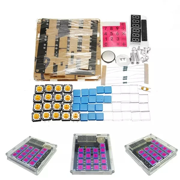DIY MCU Calculator Kit Digital Tube Calculator with Six bright red 7 segment LED module subtract, multiply, divide function
DIY MCU Calculator Kit Digital Tube Calculator with Six bright red 7 segment LED module subtract, multiply, divide function