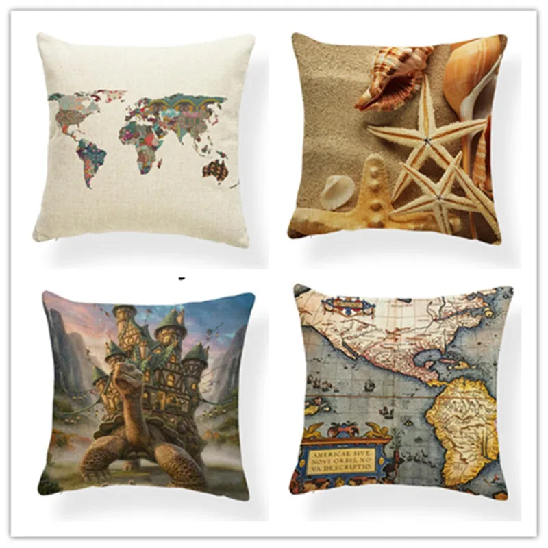 Nautical Turtle Cushion Covers Ocean Beach Pillowcase World Map Pop Art Bed Gifts For Mom Pillowslip Covers 45X45Cm Linen Modern
Nautical Turtle Cushion Covers Ocean Beach Pillowcase World Map Pop Art Bed Gifts For Mom Pillowslip Covers 45X45Cm Linen Modern