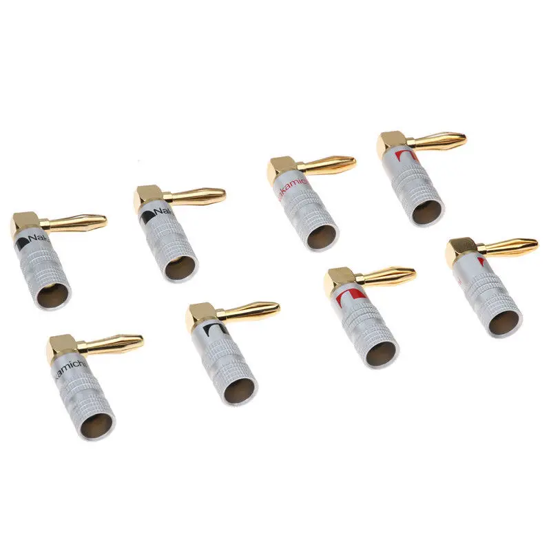 500pcs Nakamichi Banana Plug Gold Plated 90 Degree Right Angle Speaker Jack 4MM Connector
500pcs Nakamichi Banana Plug Gold Plated 90 Degree Right Angle Speaker Jack 4MM Connector