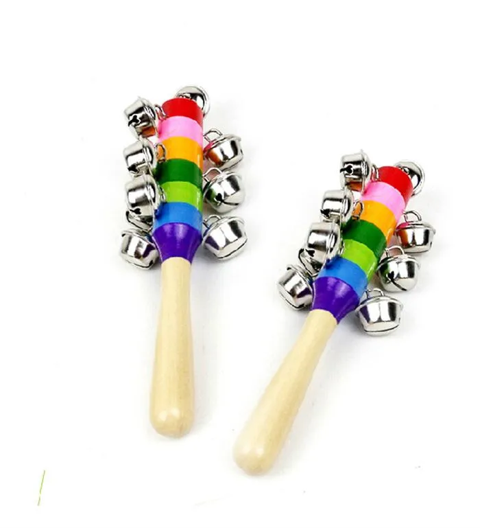 1Pcs Wooden Colorful Rainbow Handle Jingle Bell Rattle Toys For Kids Baby Infant Intellegence Development
1Pcs Wooden Colorful Rainbow Handle Jingle Bell Rattle Toys For Kids Baby Infant Intellegence Development