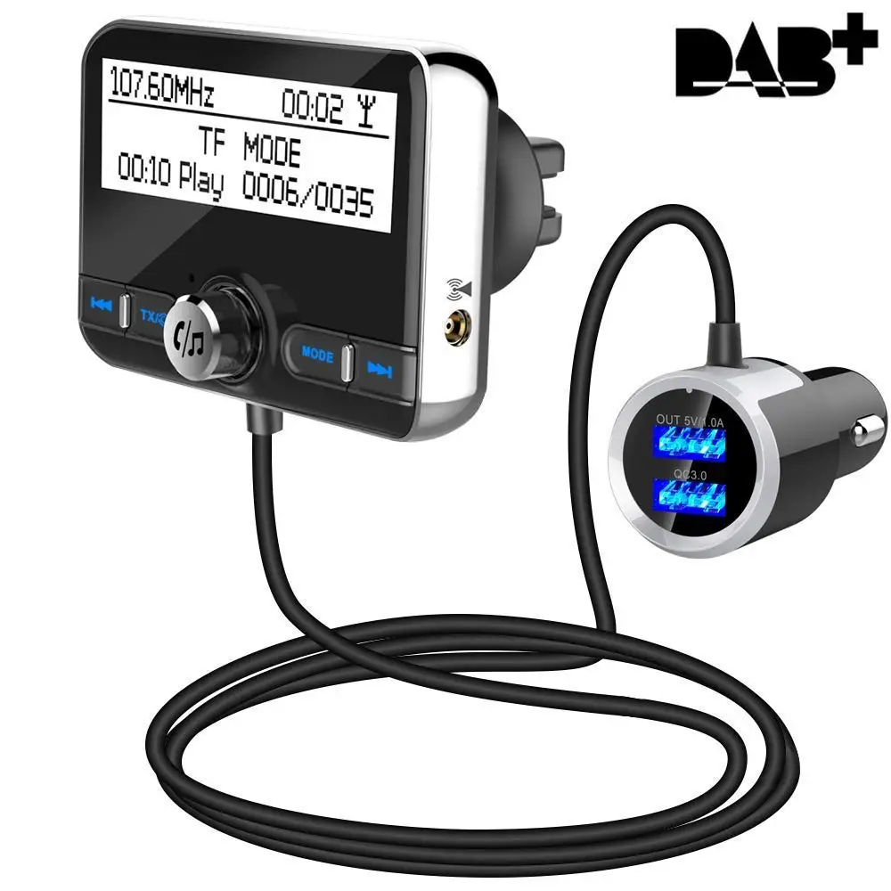 Автомобильный радиоприемник DAB с антенной fm-передатчик Bluetooth 4,2 Handfree Автомобильный комплект Aux Выход QC 3,0 быстрое зарядное устройство Поддер...
Автомобильный радиоприемник DAB с антенной fm-передатчик Bluetooth 4,2 Handfree Автомобильный комплект Aux Выход QC 3,0 быстрое зарядное устройство Поддер...