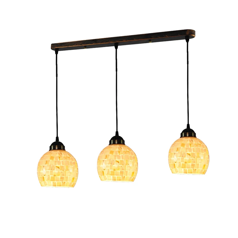 3 Heads European Mosaic Lampshade Chandelier Lighting Creative Stained Shell Bar Cafe Restaurant Suspension Light Fixtures PL766
3 Heads European Mosaic Lampshade Chandelier Lighting Creative Stained Shell Bar Cafe Restaurant Suspension Light Fixtures PL766